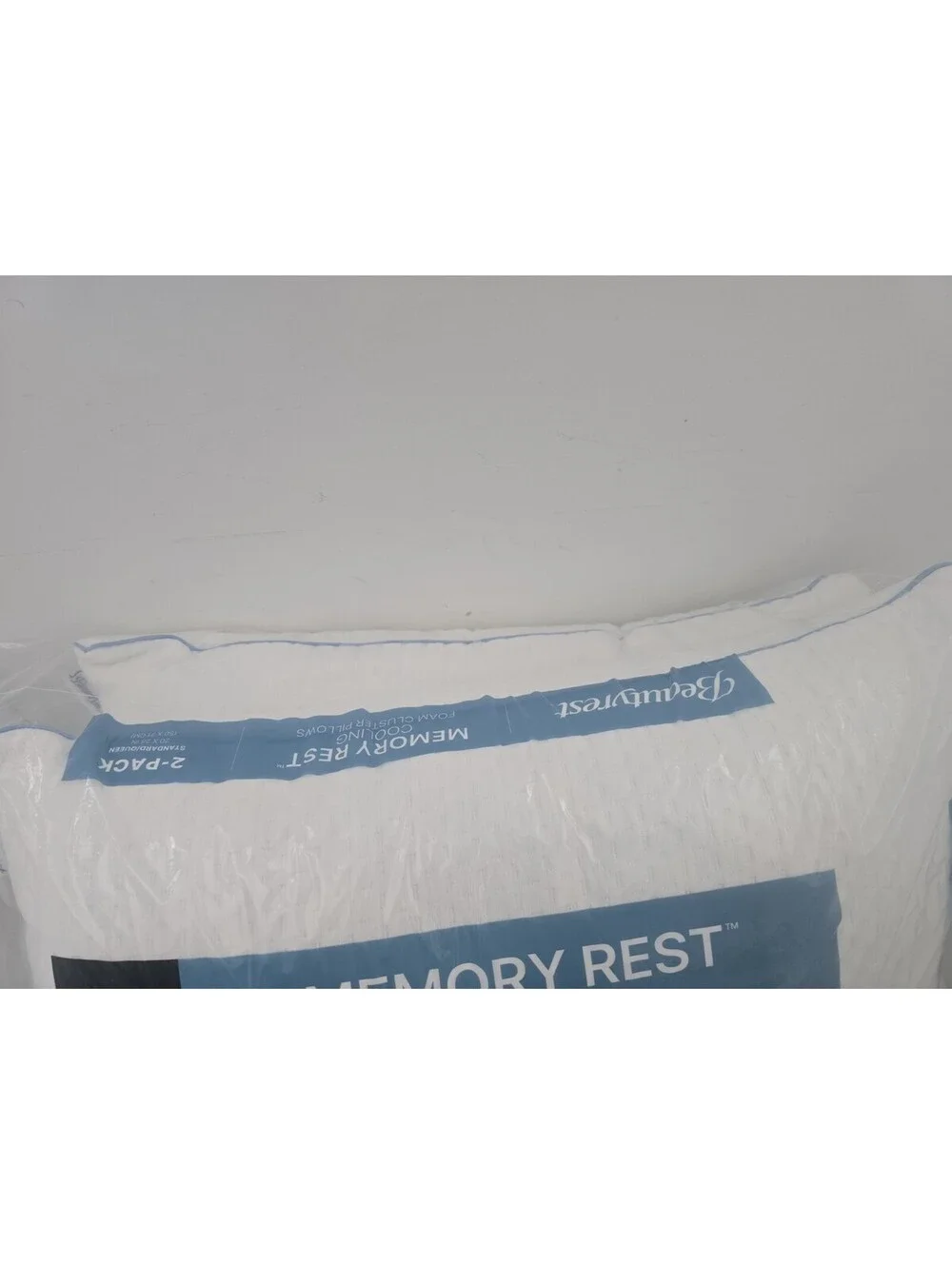 Beautyrest 2 pack memory rest cooling pillow 20X 28 inch